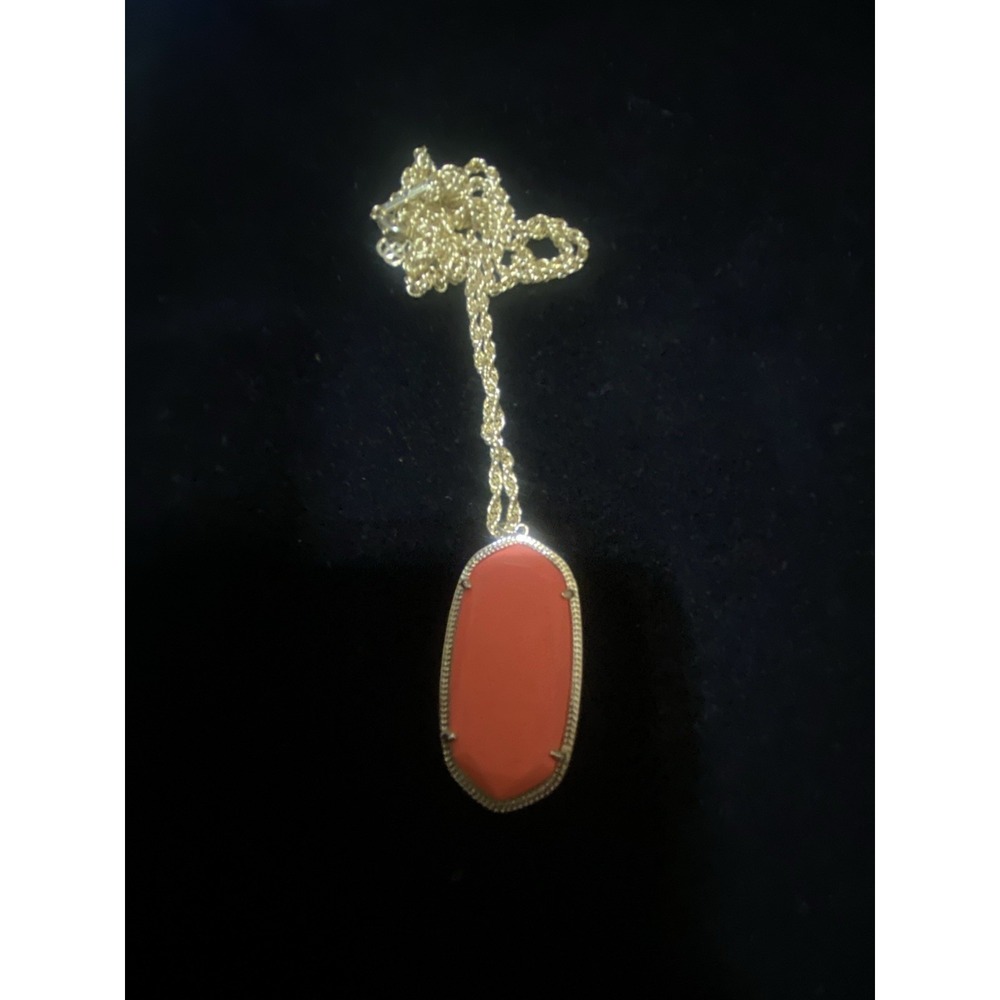 Kendra Scott Frances Necklace In Pink Agate And Gold Tone